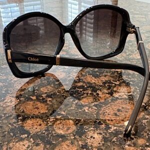Chloe Black Oversized Sunglasses